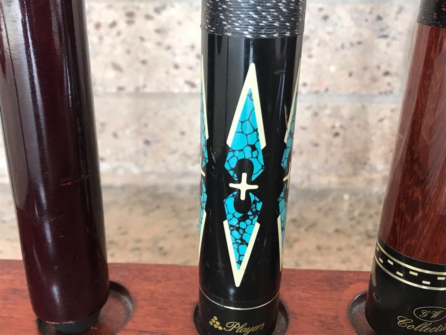 OLHAUSEN Billiards Solid Wood 7' Pool Table With Italian Slate From Historic Mission Hills Home With Olhausen Pool Cue Rack, (6) Pool Cues And (2) Sets Of Pool Balls - See Photos [Photo 32]