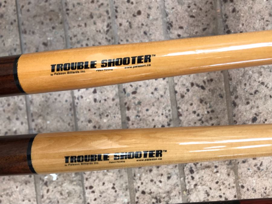 OLHAUSEN Billiards Solid Wood 7' Pool Table With Italian Slate From Historic Mission Hills Home With Olhausen Pool Cue Rack, (6) Pool Cues And (2) Sets Of Pool Balls - See Photos [Photo 28]