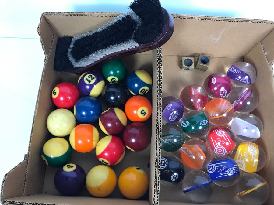 OLHAUSEN Billiards Solid Wood 7' Pool Table With Italian Slate From Historic Mission Hills Home With Olhausen Pool Cue Rack, (6) Pool Cues And (2) Sets Of Pool Balls - See Photos [Photo 11]