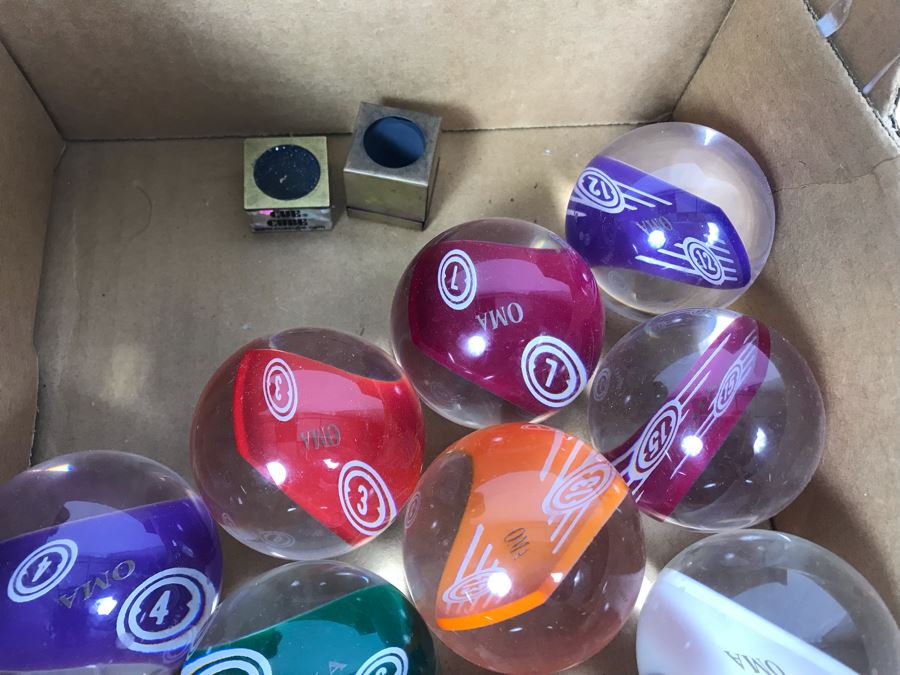 OLHAUSEN Billiards Solid Wood 7' Pool Table With Italian Slate From Historic Mission Hills Home With Olhausen Pool Cue Rack, (6) Pool Cues And (2) Sets Of Pool Balls - See Photos [Photo 16]