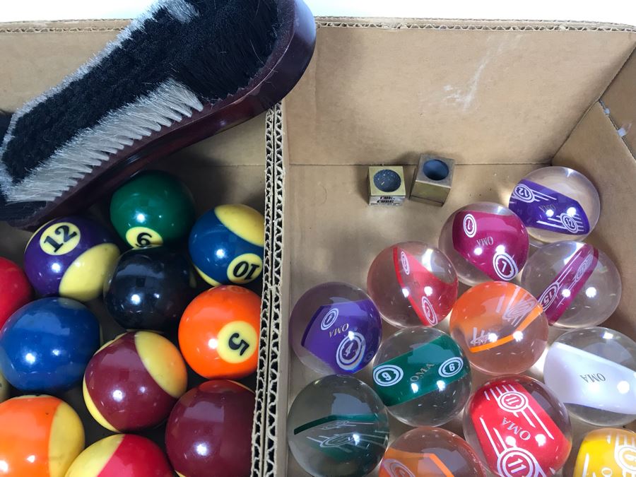 OLHAUSEN Billiards Solid Wood 7' Pool Table With Italian Slate From Historic Mission Hills Home With Olhausen Pool Cue Rack, (6) Pool Cues And (2) Sets Of Pool Balls - See Photos [Photo 14]