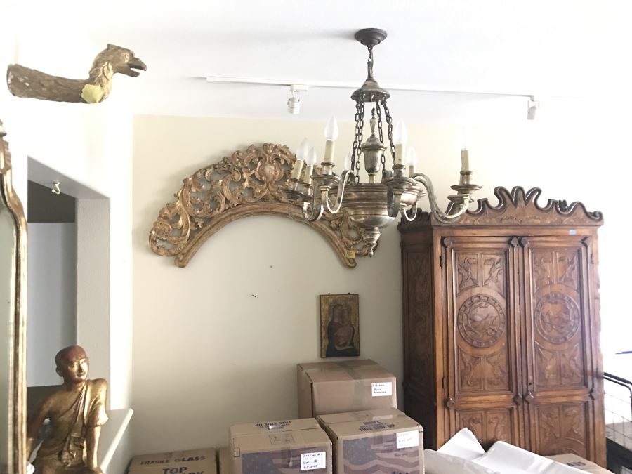 Elegant Vintage 8-Light Silverplate Light Fixture [Photo 7]