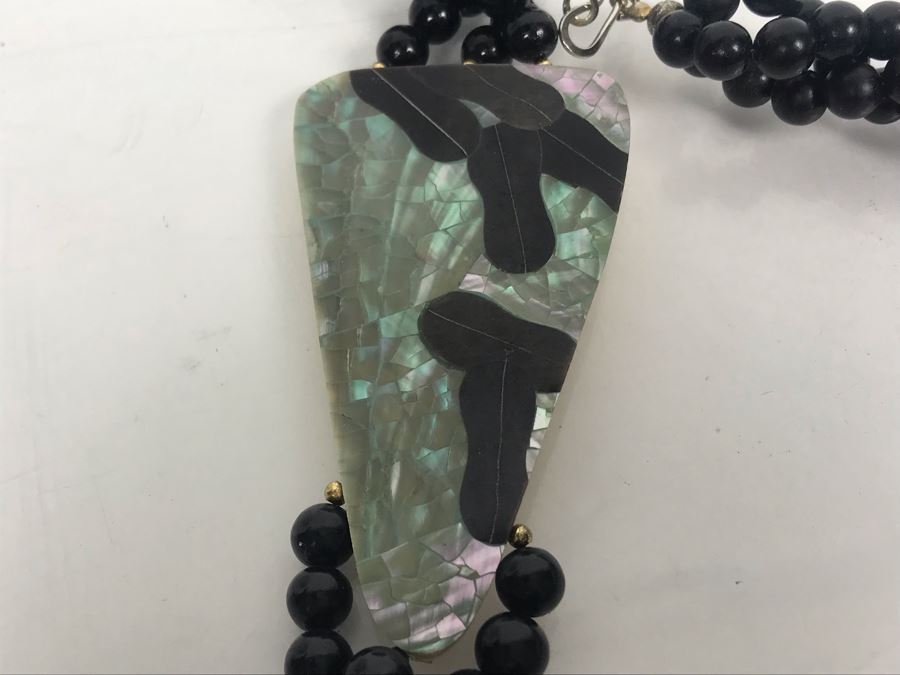 Ladies Vintage Inlaid Necklace [Photo 6]