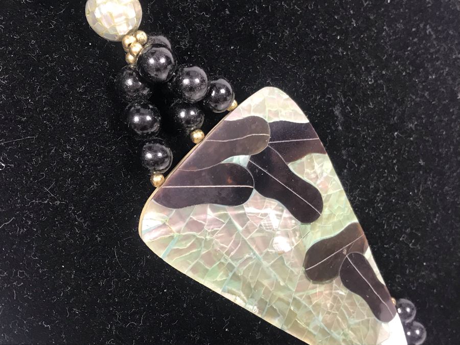 Ladies Vintage Inlaid Necklace [Photo 4]