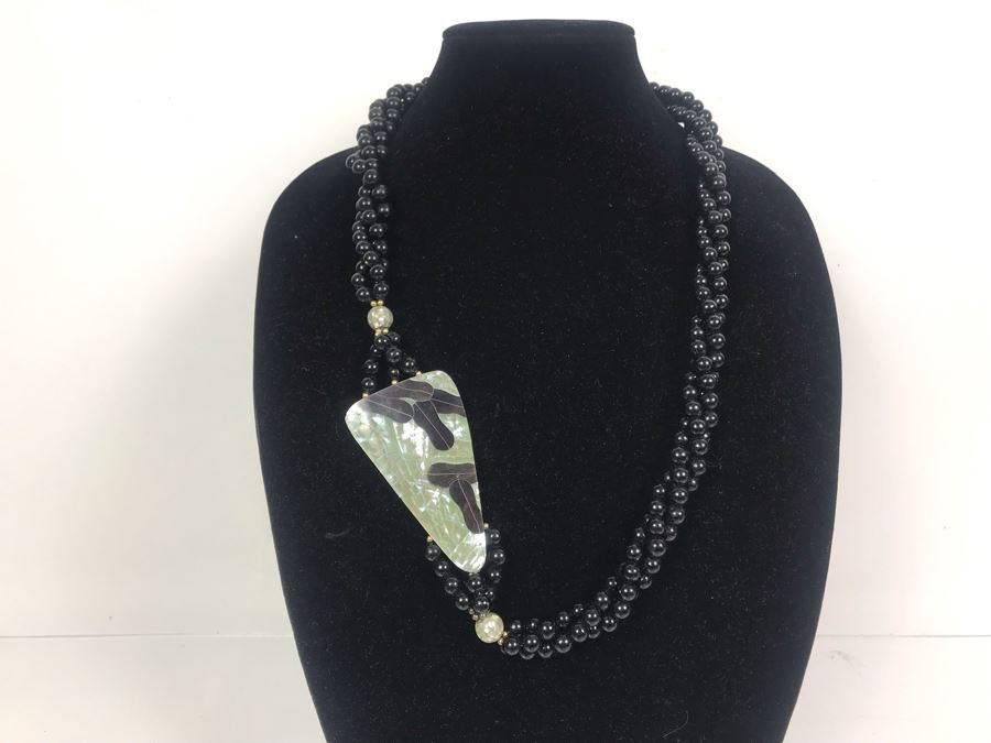 Ladies Vintage Inlaid Necklace [Photo 2]