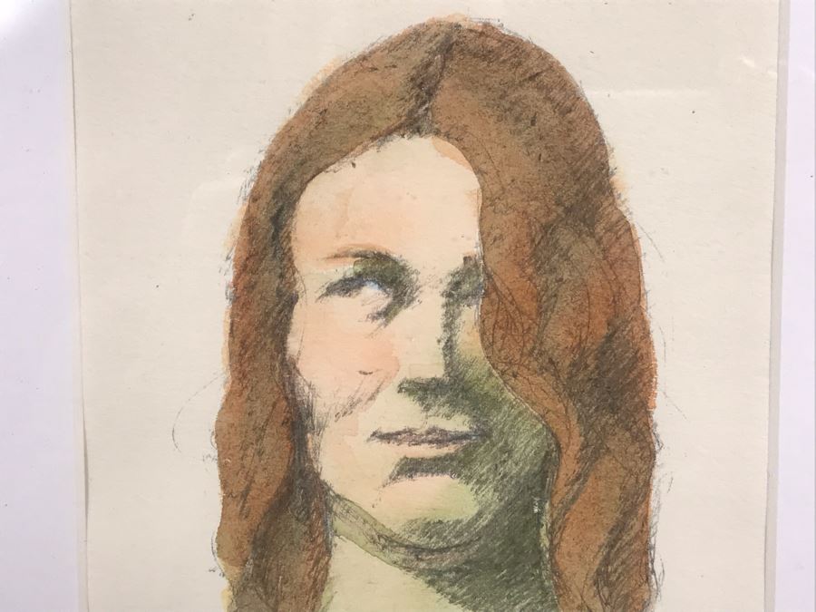 Original Painting Ballpoint Pen And Watercolor By Jean Krumbein Titled 'Tammy' 11' X 13' [Photo 6]