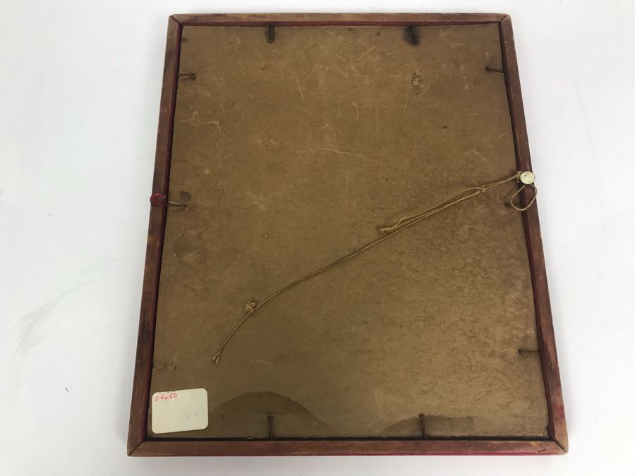 Vintage Japanese Woodblock Print In Vintage Frame 9.5' X 11.5' [Photo 12]