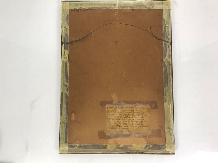 Vintage Japanese Woodblock Print From Utamaro Kitagawa Titled 'A Beauty' [Photo 2]