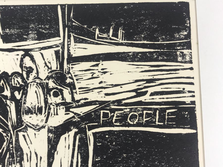 Vintage 1967 Limited Edition Plexiglass Cut Artwork By F. Staats Titled 'Landing: People Guide' [Photo 5]