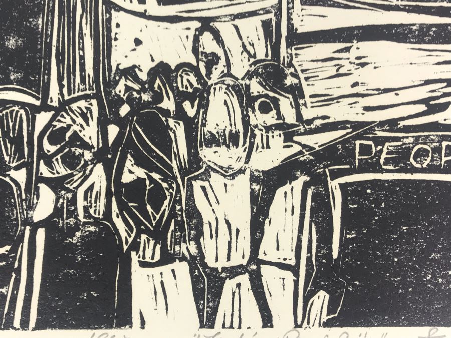 Vintage 1967 Limited Edition Plexiglass Cut Artwork By F. Staats Titled 'Landing: People Guide' [Photo 4]