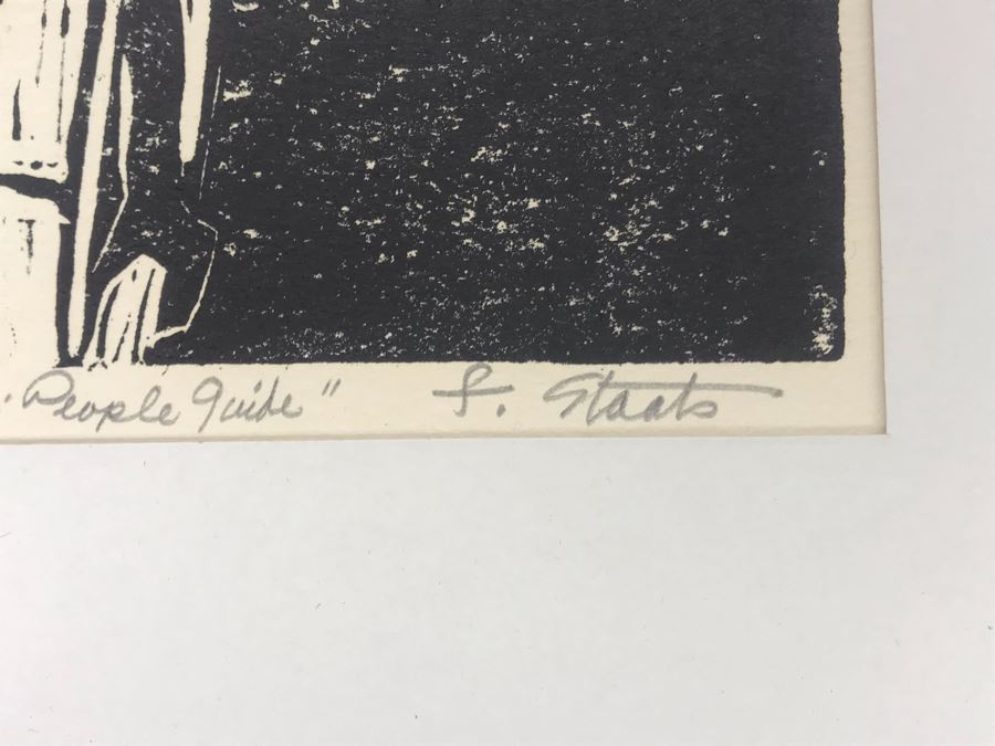 Vintage 1967 Limited Edition Plexiglass Cut Artwork By F. Staats Titled 'Landing: People Guide' [Photo 8]