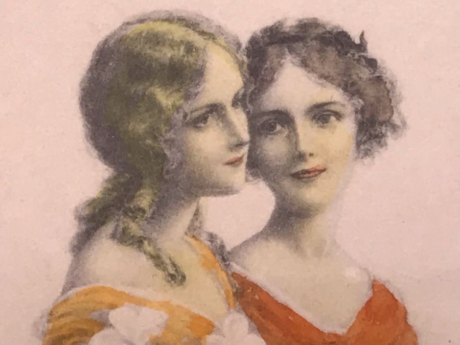 Pair Of Pencil Signed Lithograph Portraits Of Ladies Each Frame Measures 11' X 12' [Photo 15]