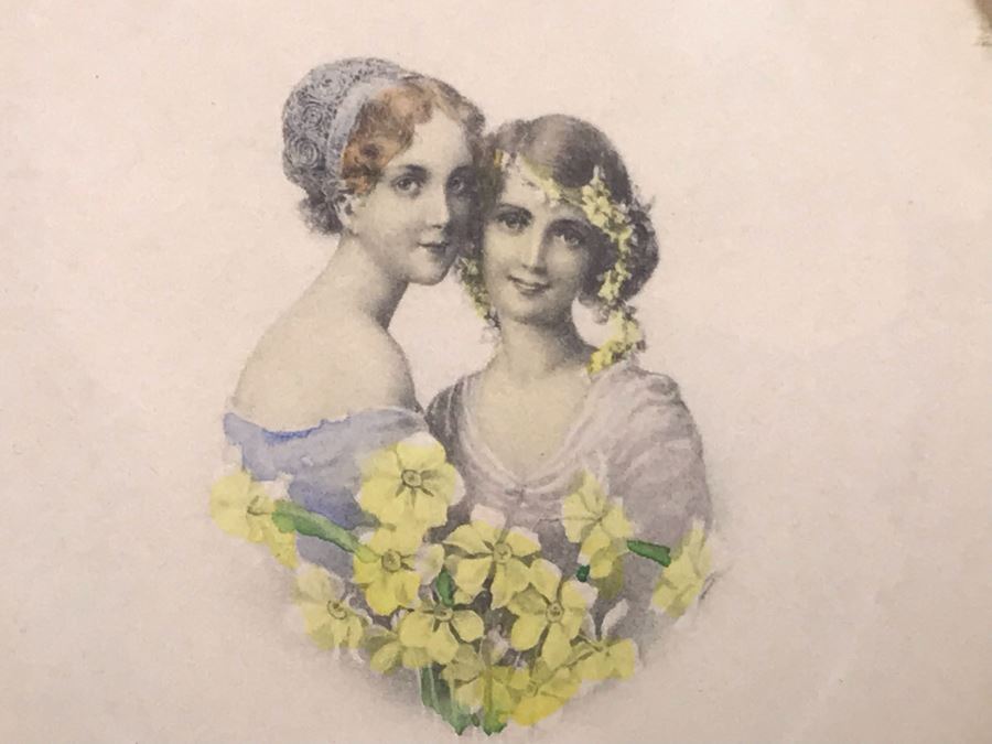 Pair Of Pencil Signed Lithograph Portraits Of Ladies Each Frame Measures 11' X 12' [Photo 7]