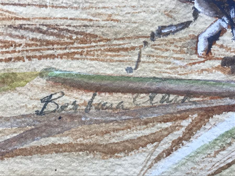 Original Painting Of Snake Approaching Mouse On Paper By Barbara Clark 14.5' X 19' [Photo 7]