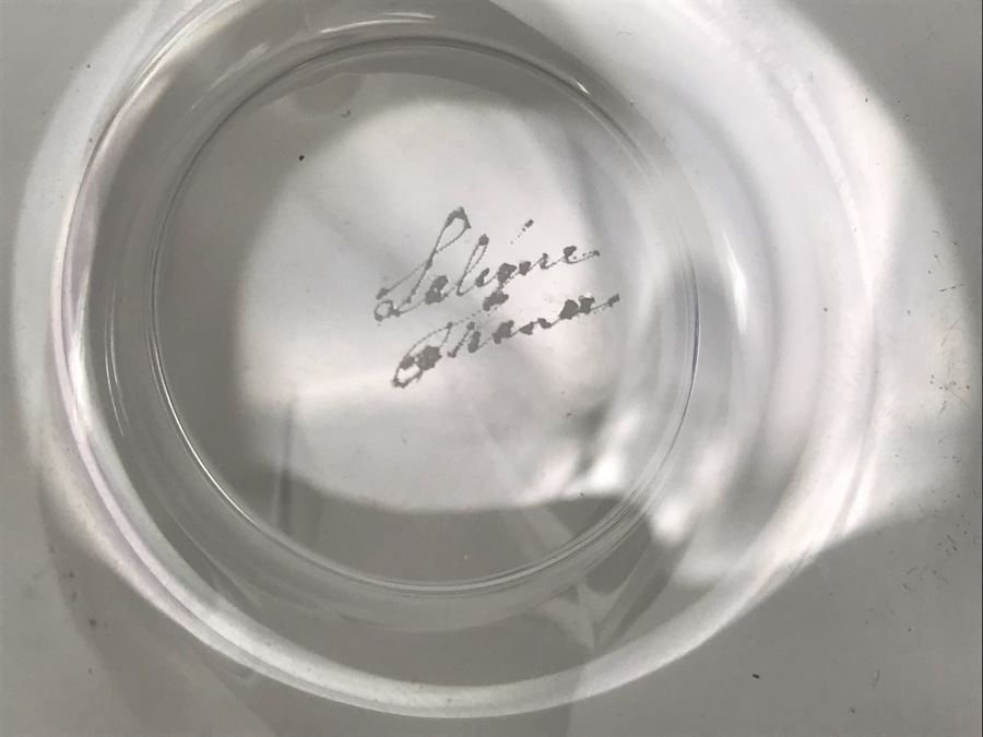 Signed Lalique France Swan Pin Ring Tray 4'R [Photo 2]