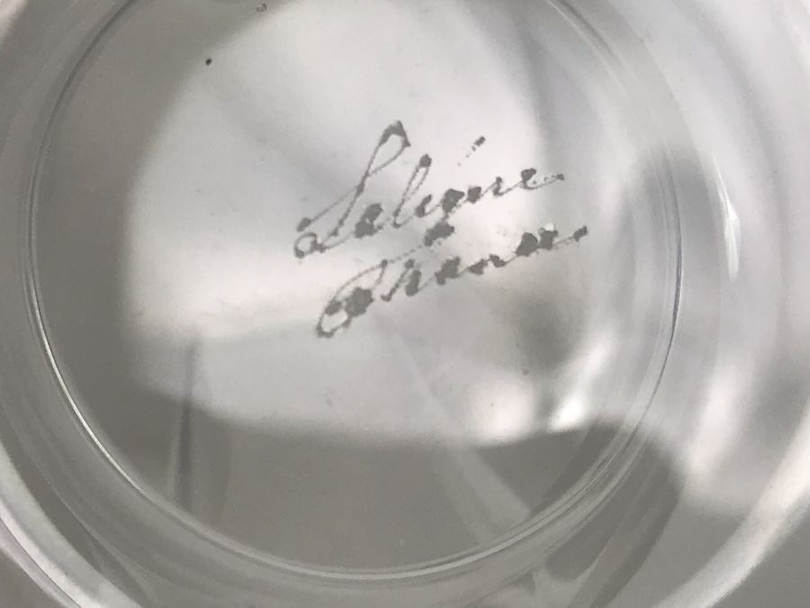 Signed Lalique France Swan Pin Ring Tray 4'R [Photo 4]