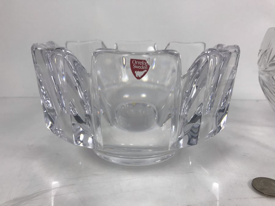 Orrefors Sweden Crystal Bowl 7.5' And GORHAM Crystal Bowl 7.5' [Photo 2]