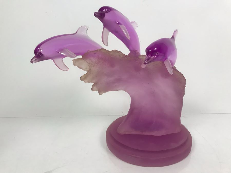 Limited Edition Signed Donjo Sculpture Of Dophin Swimming 166 Of 975 13'H X 13'W [Photo 2]