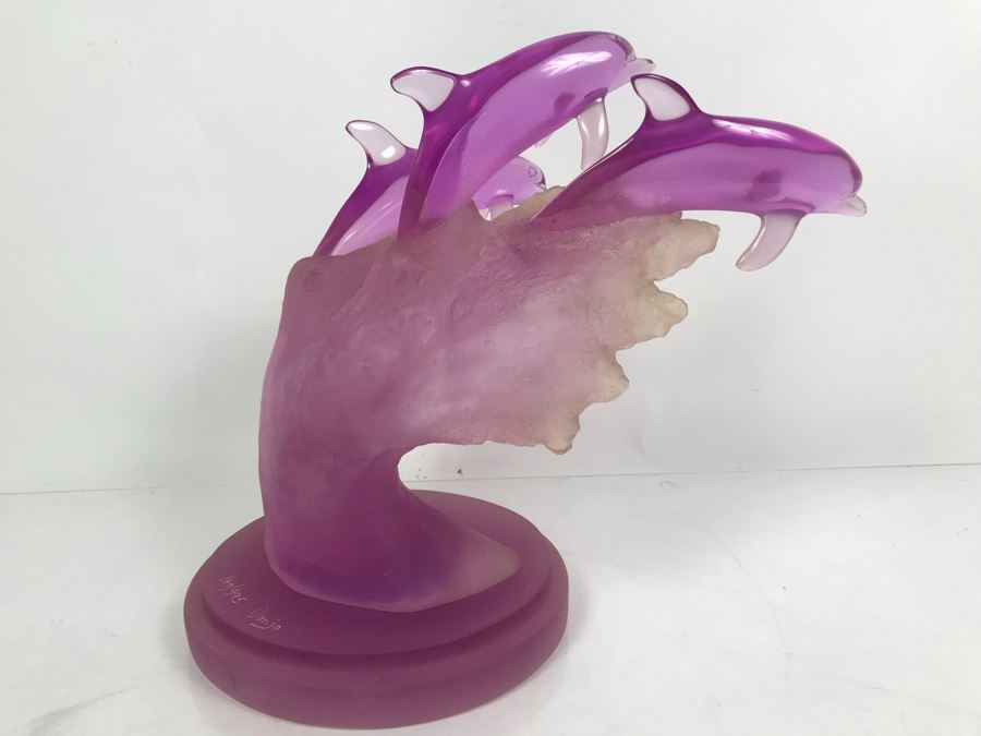 Limited Edition Signed Donjo Sculpture Of Dophin Swimming 166 Of 975 13'H X 13'W [Photo 8]