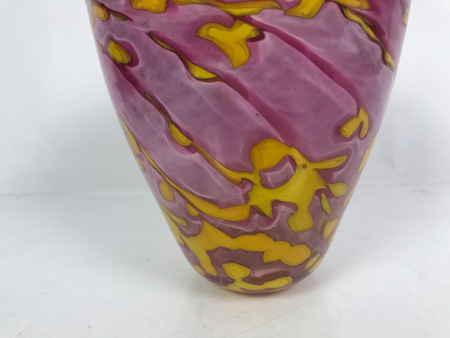 Signed Ivan Adaniya Art Glass Vase 1997 [Photo 4]