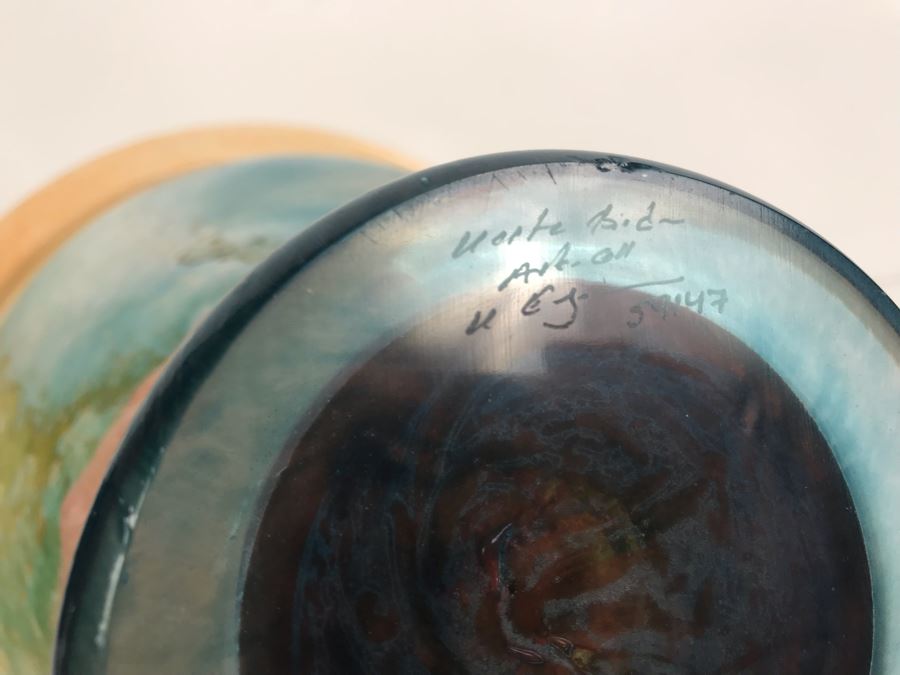 Signed Monumental KOSTA BODA Swedish Art Glass Footed Bowl 10.75'H [Photo 7]