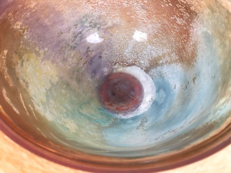 Signed Monumental KOSTA BODA Swedish Art Glass Footed Bowl 10.75'H [Photo 5]