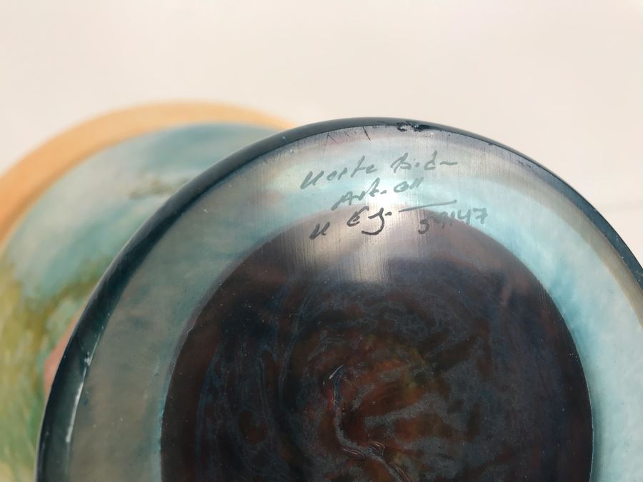Signed Monumental KOSTA BODA Swedish Art Glass Footed Bowl 10.75'H [Photo 8]