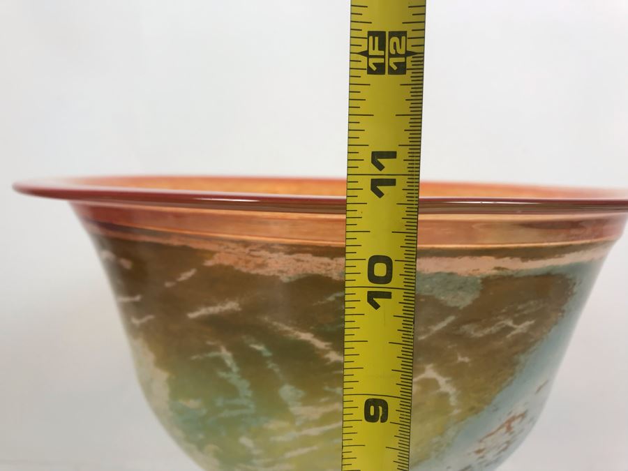 Signed Monumental KOSTA BODA Swedish Art Glass Footed Bowl 10.75'H [Photo 10]