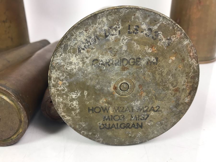 Set Of (7) Artillery Ammunition Shells Trench Art - Convert To Planter, Ashtray, Sculpture [Photo 19]