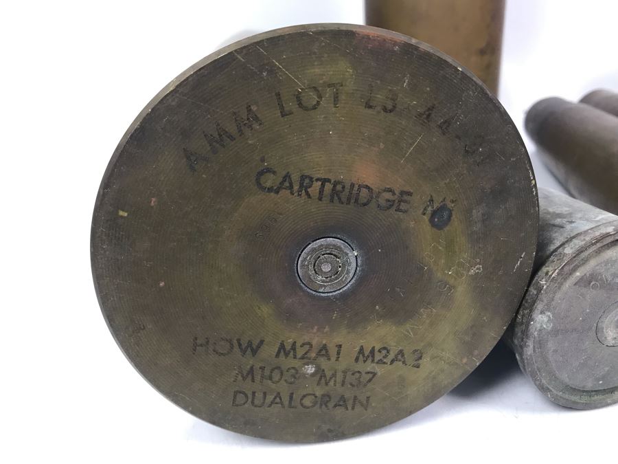 Set Of (7) Artillery Ammunition Shells Trench Art - Convert To Planter, Ashtray, Sculpture [Photo 20]