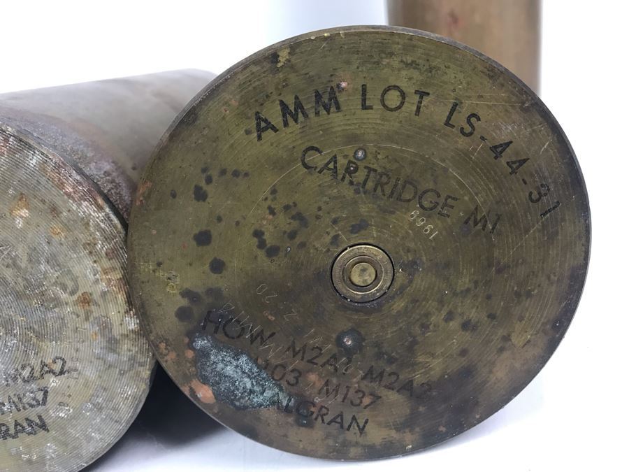 Set Of (7) Artillery Ammunition Shells Trench Art - Convert To Planter, Ashtray, Sculpture [Photo 21]