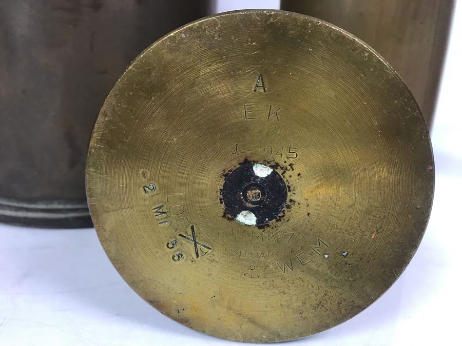 Set Of (8) Artillery Ammunition Shells Trench Art - Convert To Planter, Ashtray, Sculpture [Photo 12]