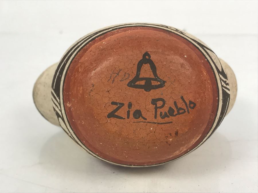 Vintage Zia Pueblo Pottery Wedding Vase Pot 4.5'H [Photo 6]