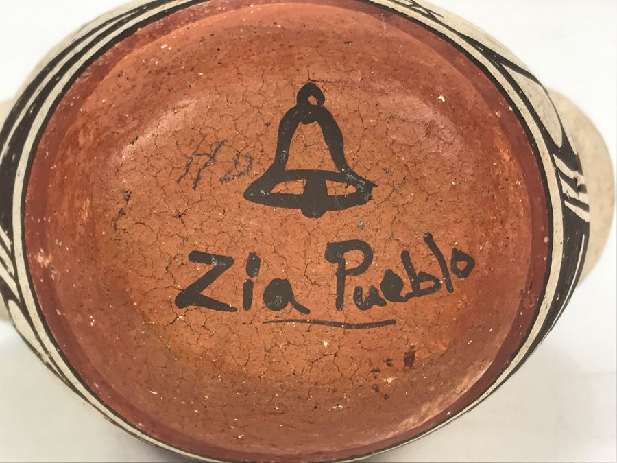 Vintage Zia Pueblo Pottery Wedding Vase Pot 4.5'H [Photo 7]