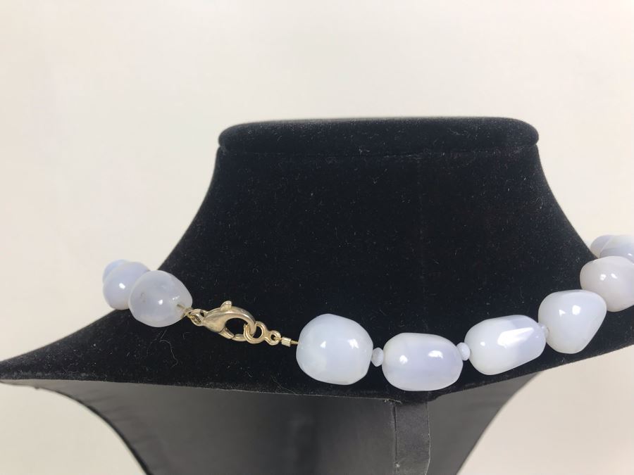 Chalcedony Beaded Necklace Estimate $100 [Photo 4]