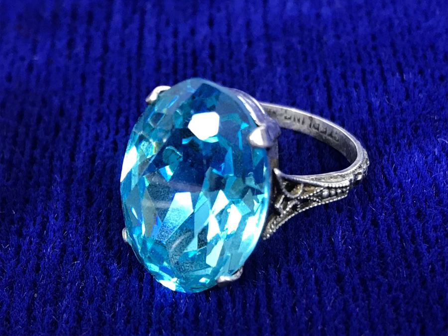 Collection Of Sterling Silver Rings With Pair Of Silver Earrings Mainly Cubic Zirconia  23.9g [Photo 5]