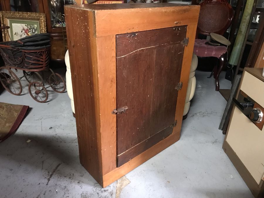 Primitive Pine Cabinet With Latching Door [Photo 6]