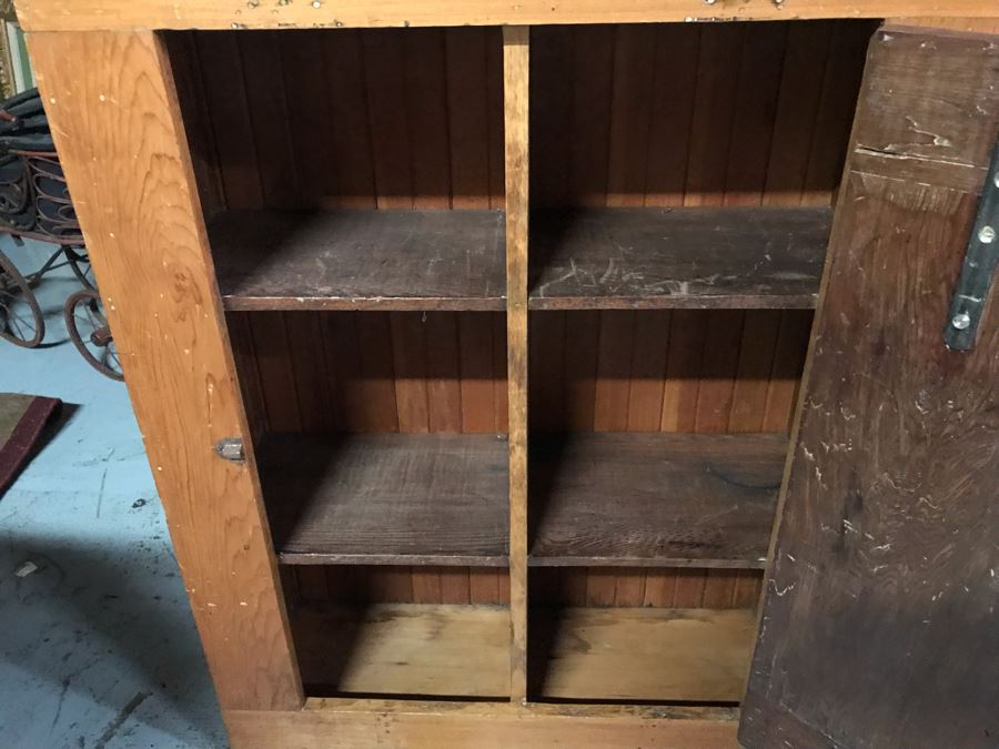 Primitive Pine Cabinet With Latching Door [Photo 5]