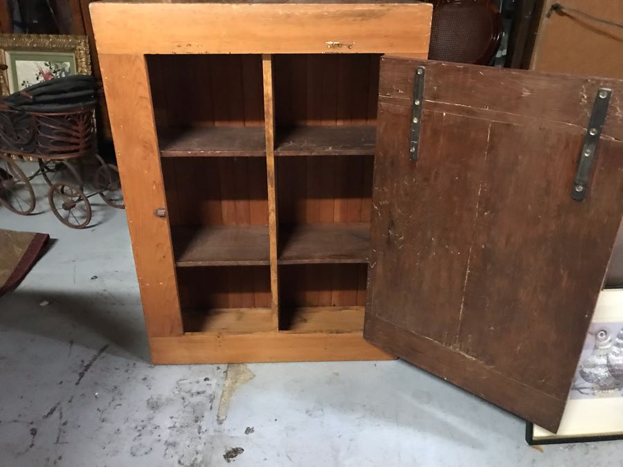 Primitive Pine Cabinet With Latching Door [Photo 4]