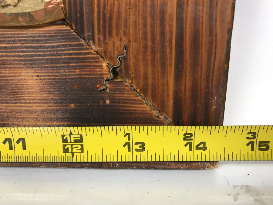 Repousse Copper Artwork Titled 'Texas Cocktail' By Rauh In Vintage Frame 14.5' X 16.5' [Photo 3]