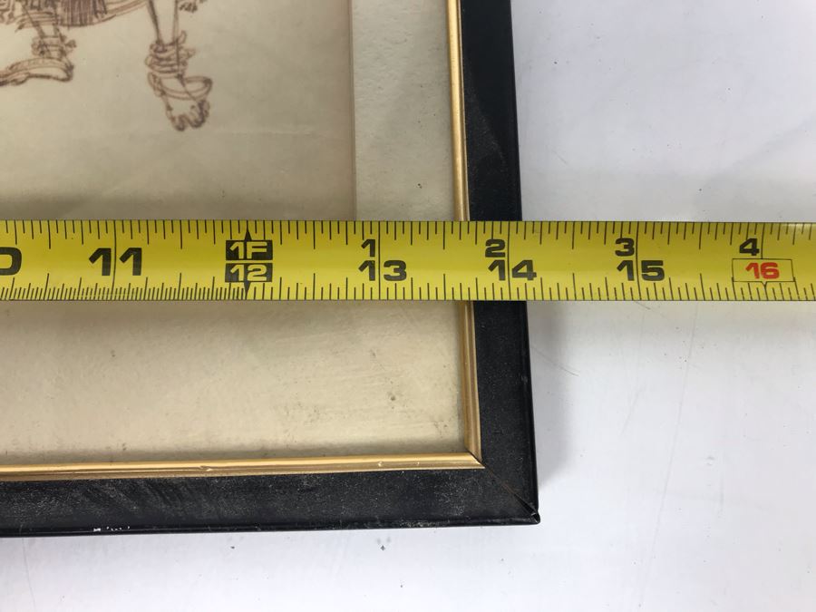 Original Vintage 1969 Signed Sketches Titled Somabandhu - Ceylon Sri Lanka India 14' X 11' [Photo 11]