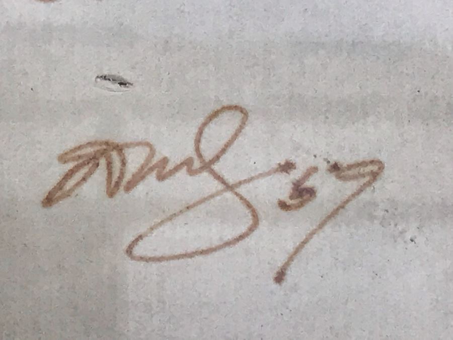 Original Vintage 1969 Signed Sketches Titled Somabandhu - Ceylon Sri Lanka India 14' X 11' [Photo 10]