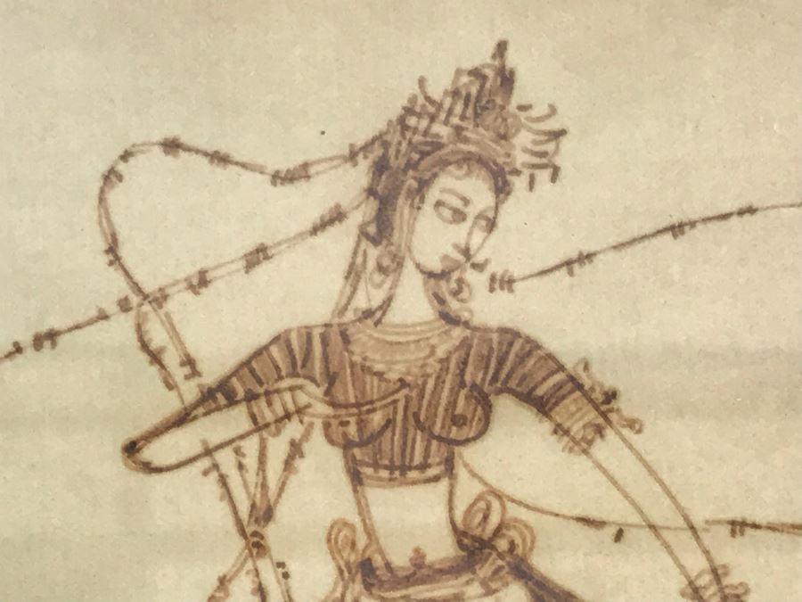 Original Vintage 1969 Signed Sketches Titled Somabandhu - Ceylon Sri Lanka India 14' X 11' [Photo 8]