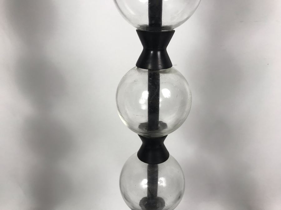 Set Of (3) Pottery Barn Glass Table Lamps - No Shades [Photo 6]