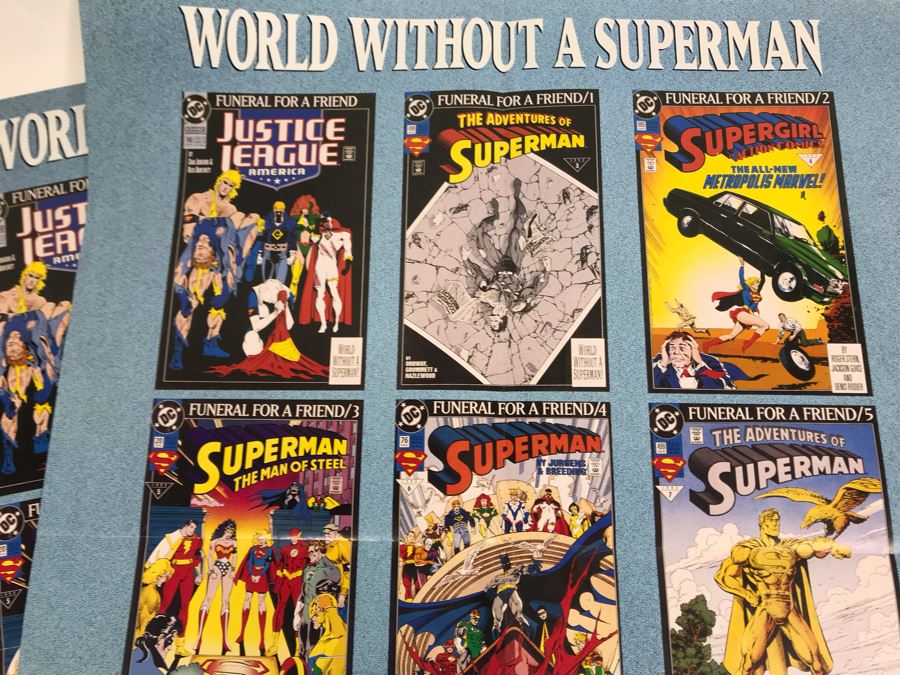 Pair Of Signed Bionicle DC Lego Comic Books And (4) Superman Posters [Photo 12]