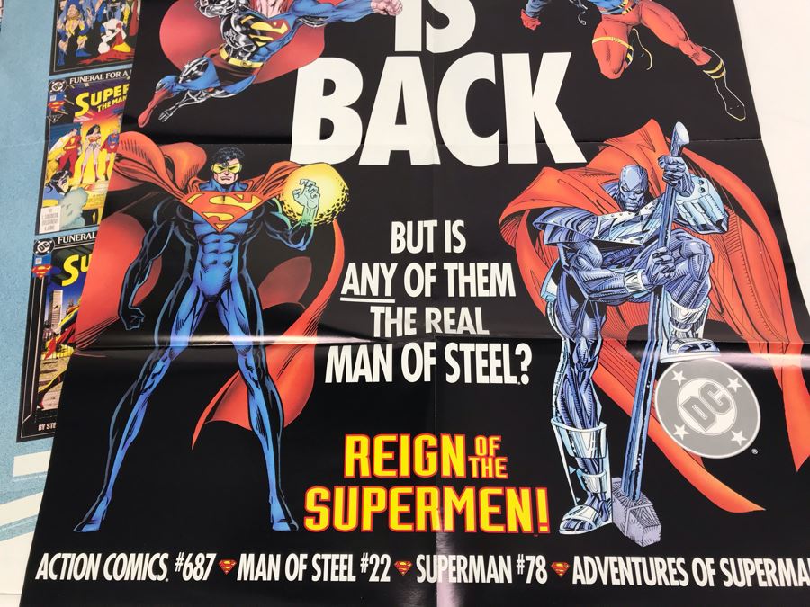 Pair Of Signed Bionicle DC Lego Comic Books And (4) Superman Posters [Photo 10]