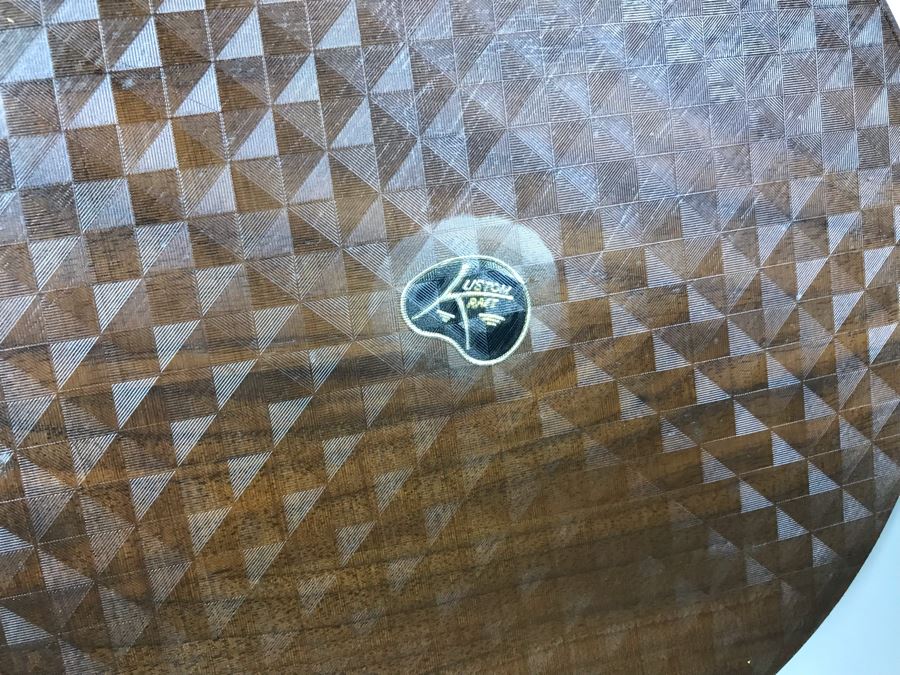 Vintage Wooden Salad Bowl Set, Mid-Century Solid Black Walnut Kustom Kraft Ice Bucket And DANSK Designs Denmark Wooden Serving Tray [Photo 11]