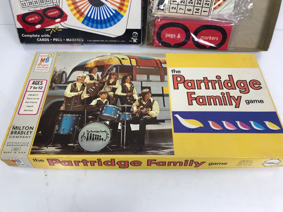 Vintage 1971 The Partridge Family Game (Sean Cassidy) MB And Vintage 1967 BINGO Game With Metal Bingo Spinner By Hasbro [Photo 6]