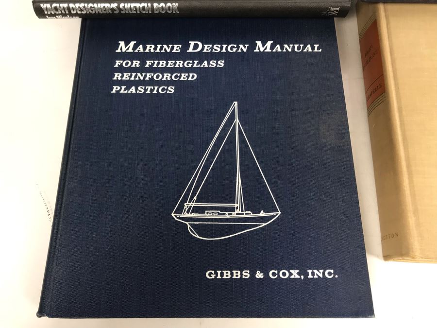 (4) Vintage Marine Design, Boat Buidling And Ocean Cruising Books [Photo 1]