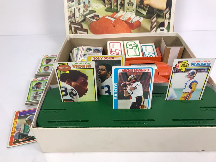 Vintage Parker Brothers Pro Draft Football Game Includes Vintage Football Cards - See Photos [Photo 1]